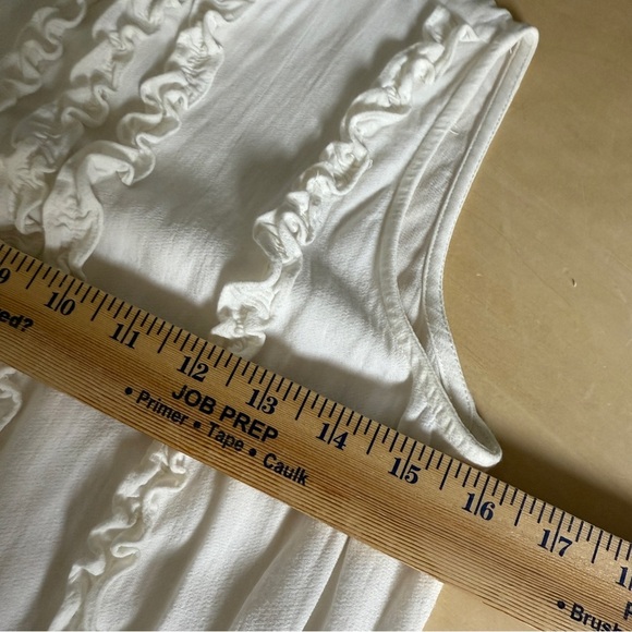 FRAME Denim White Sleeveless Ruffle Blouse - XS - Picture 5 of 9